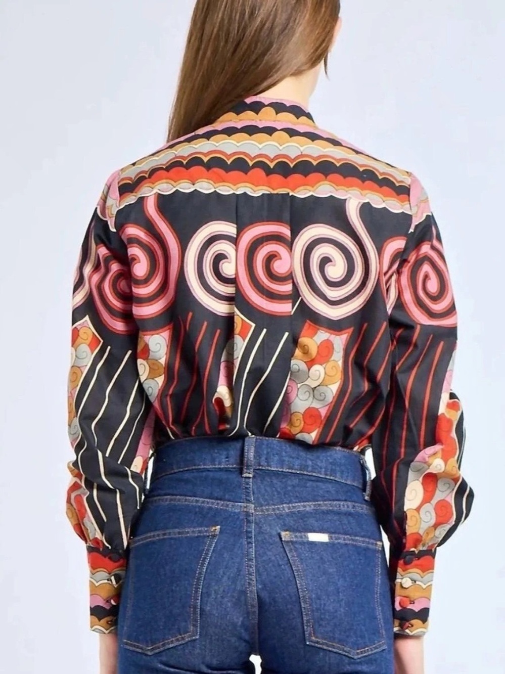NEW Mille Freya Cotton Blouse Geometric Boho - Picture 3 of 7